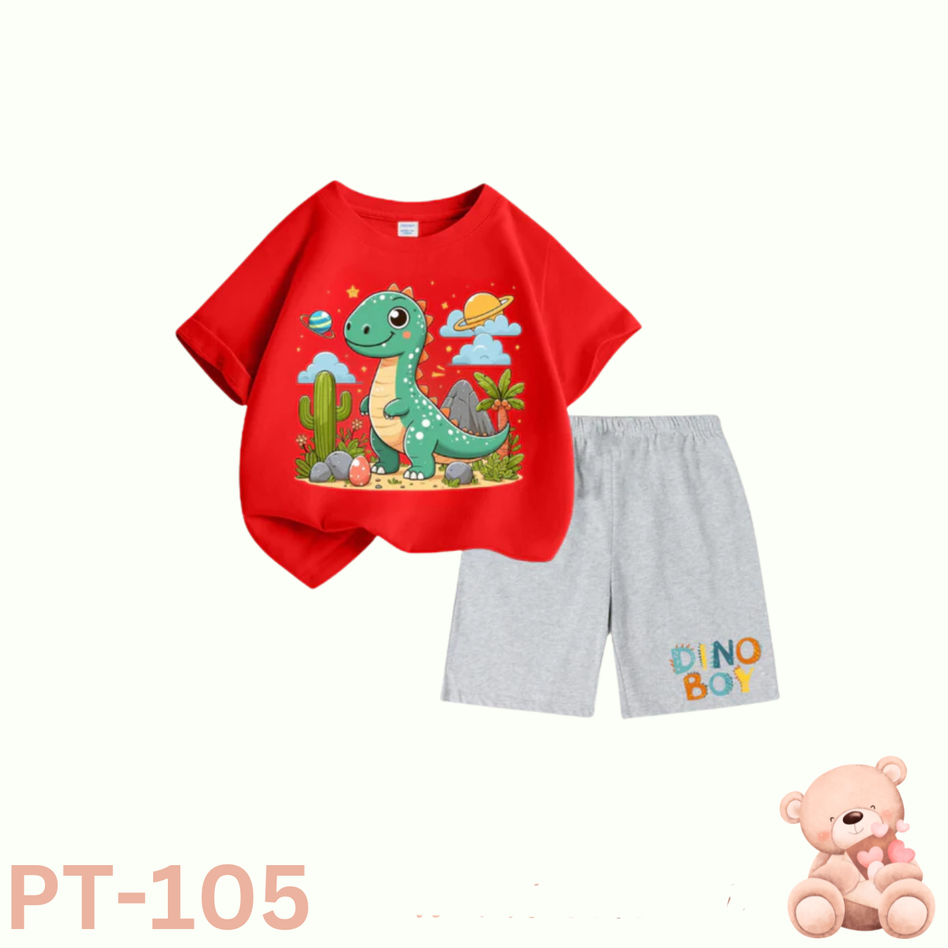 Baby short sleeve t-shirt and 3quater pant set Premium.