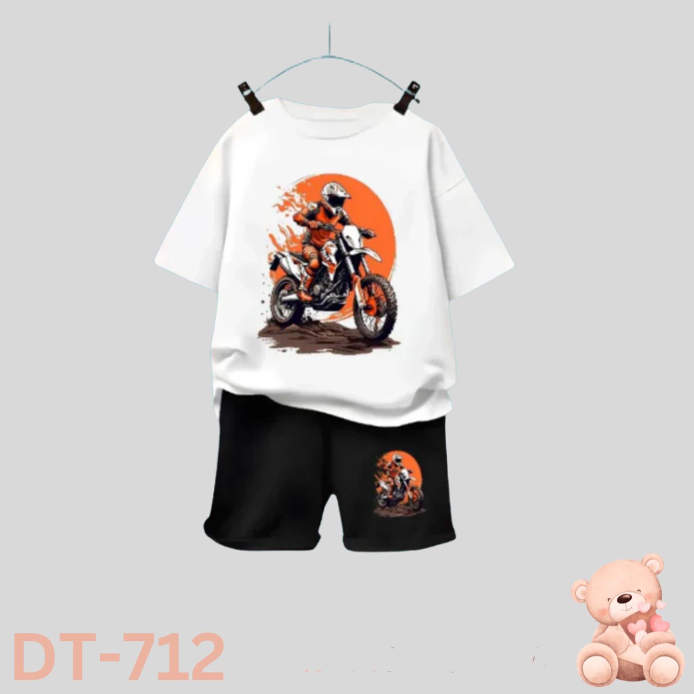 Baby short sleeve t-shirt and 3quater pant set Premium.