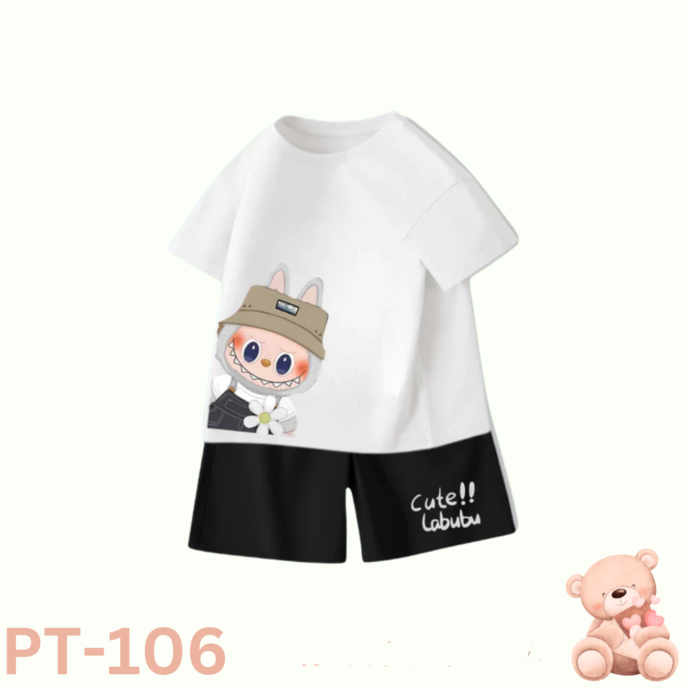 Baby short sleeve t-shirt and 3quater pant set Premium.