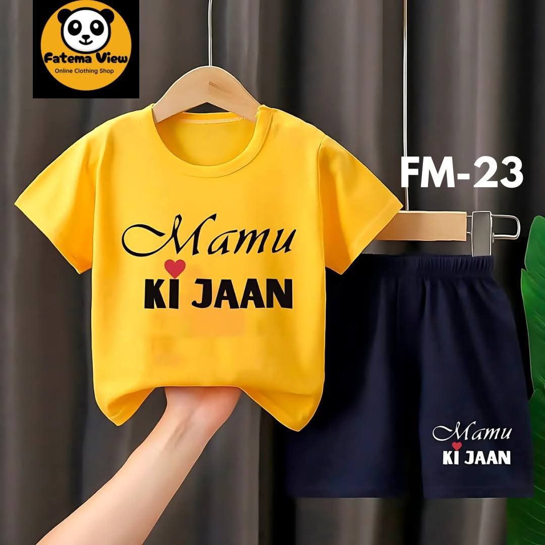 Baby Short Sleeve T-Shirt Set(Yeallow)