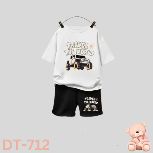 Baby short sleeve t-shirt and 3quater pant set Premium.