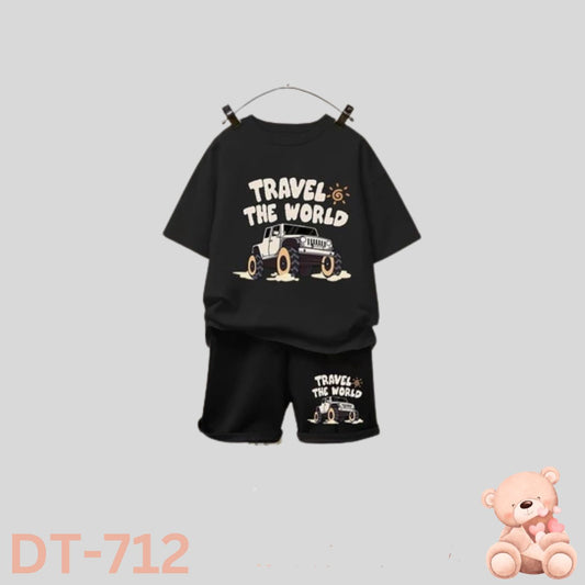 Baby short sleeve t-shirt and 3quater pant set Premium.