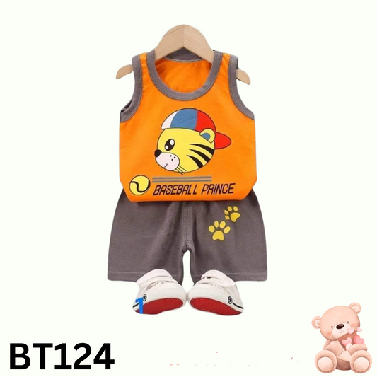 Baby  Sleeveless T-Shirt Set(Orange)