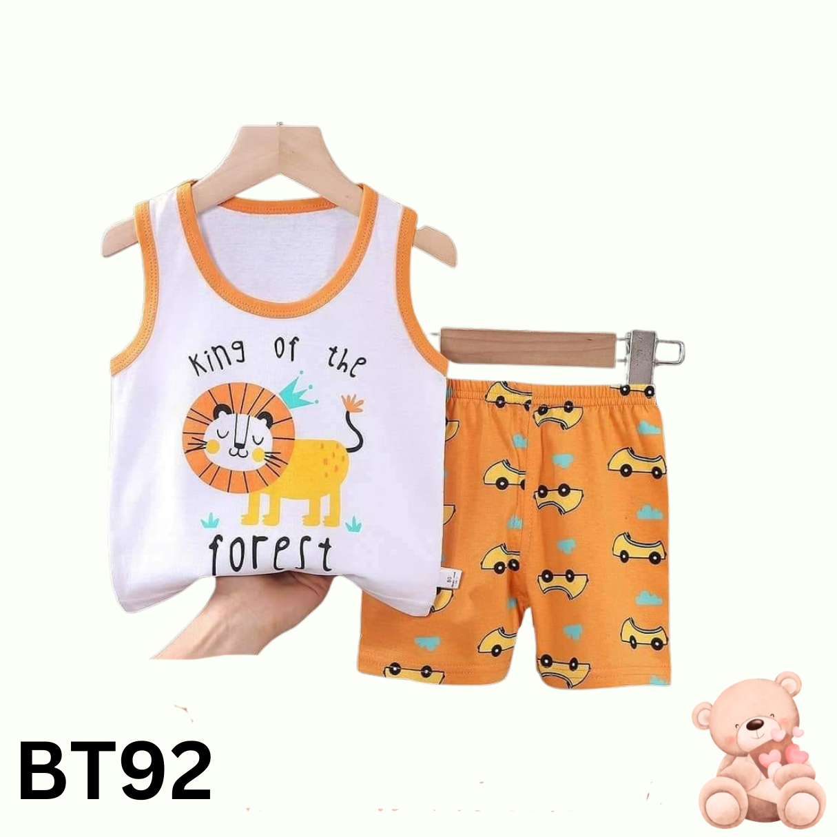 Baby  Sleeveless T-Shirt Set(White)