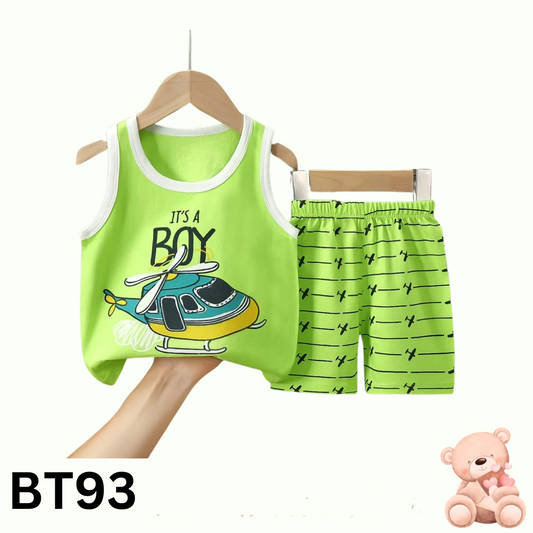 Baby  Sleeveless T-Shirt Set(Neon)