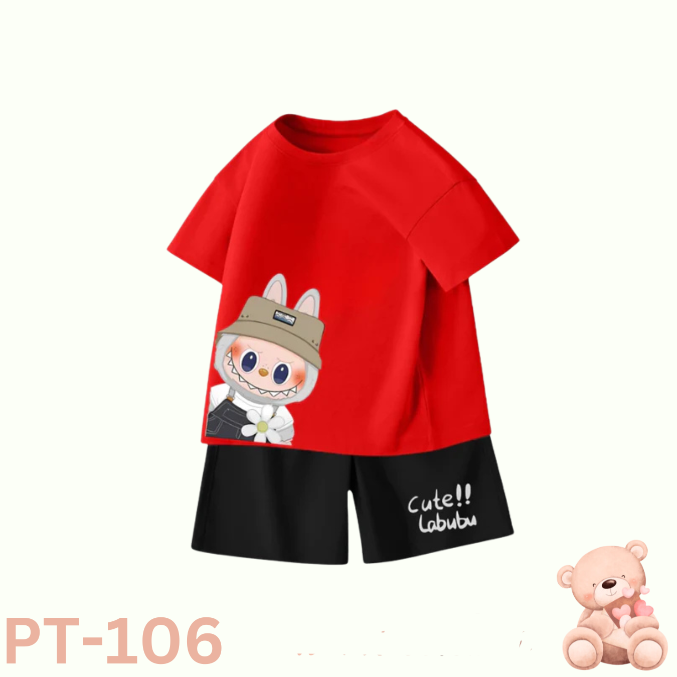 Baby short sleeve t-shirt and 3quater pant set Premium.