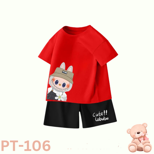 Baby short sleeve t-shirt and 3quater pant set Premium.