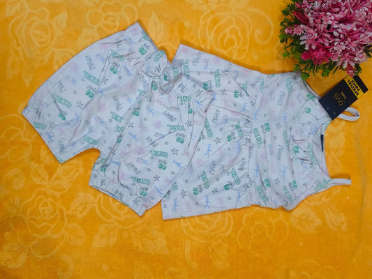 Baby  Sleeveless Ten top (Baby  Pink)