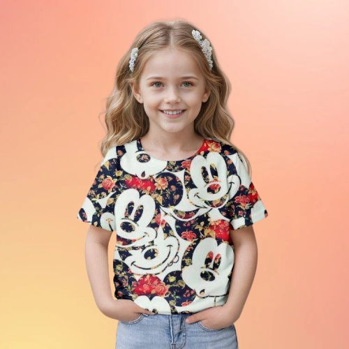 SINGLE T-SHIRT FOR GIRLS(2YEAR-8YEAR)
